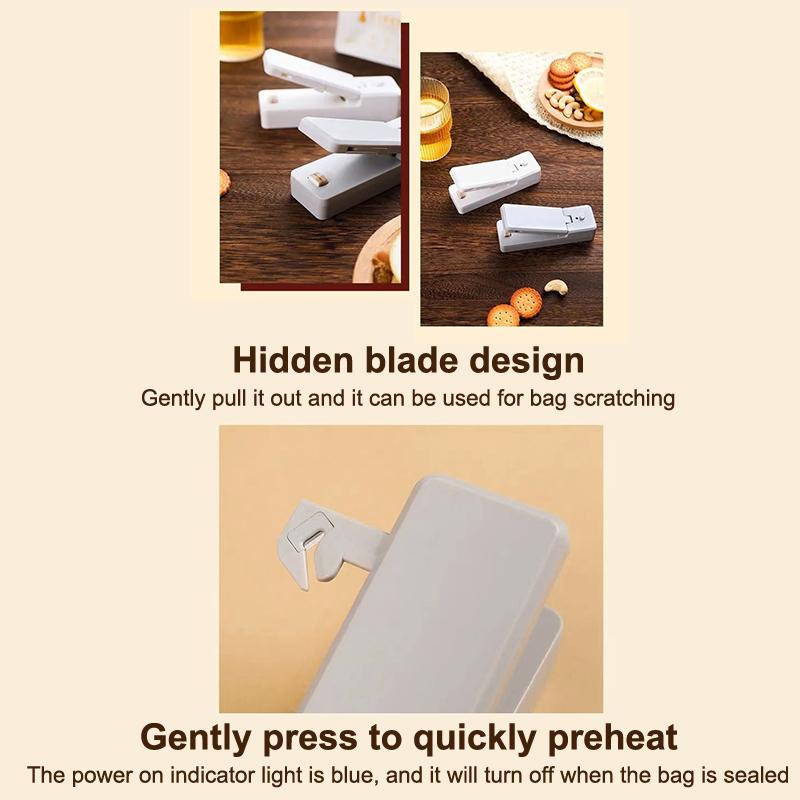 Rechargeable Usb Charging Mini Sealing Machine Household Snack Plastic Packaging Bag Small Heat Seal