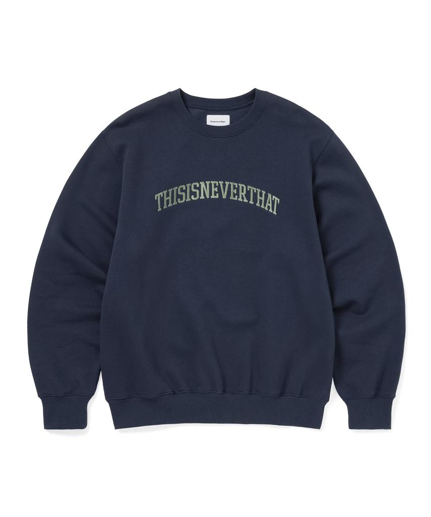 THISISNEVERTHAT Arch-Logo Crewneck Navy