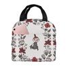Moomin Little My Lunch Bag with Insulated Clasp Closure and Zipper, Compact and Stylish, Portable, Thermal Lunch Bag, Soft Cooler Bag, ToteEco Bag,