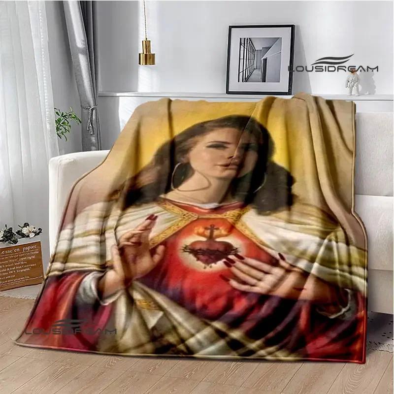 Coperta Stampa Retrò Lana Del Rey Coperta Calda alla Moda Coperta con Bordo a T Coperta per Casa e Viaggio Biancheria da Letto Regalo di Compleanno