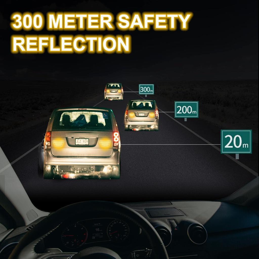 PATIKIL 2 Sets Reflective Stripe Sticker Night High Visibility Reflective Decal Waterproof Safety Warning