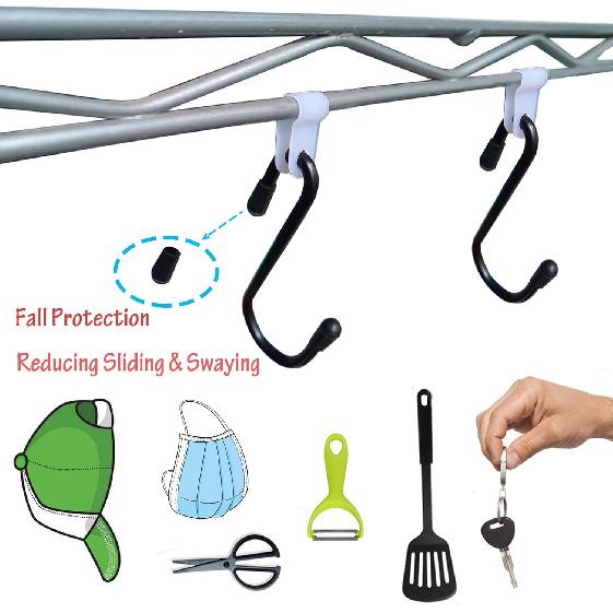 Anti Drop Wire Shelving S Hooks Metal Rack Hangers Untensil Hanging Hooks Shelves, Accessories Hangers (Shape A)