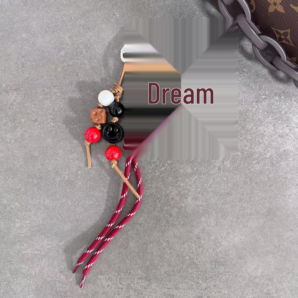 Creative Miu Bag Charm: Woven Nylon Rope Keychain & Bracelet