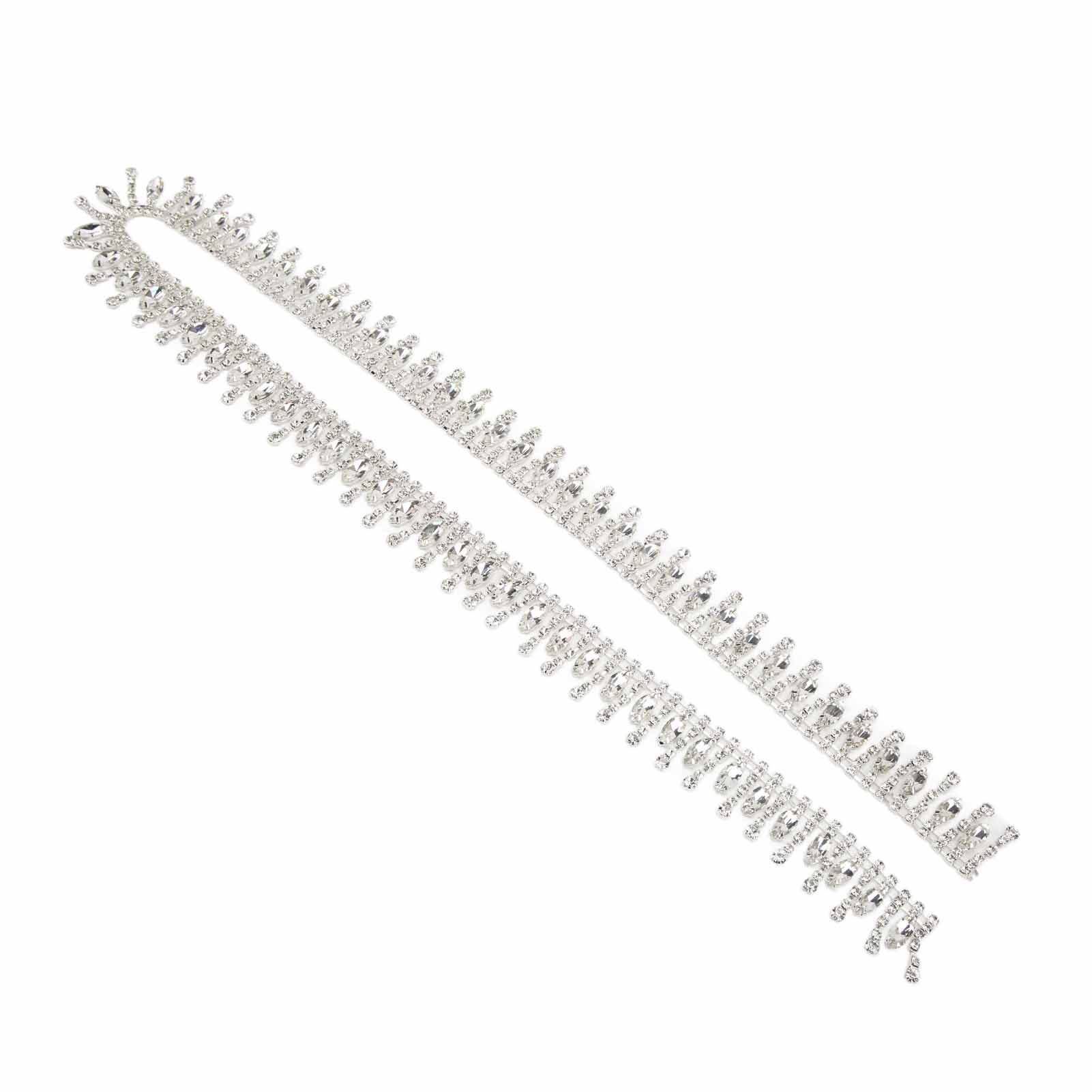 

Отделка стразами длиной 1 ярд, не выцветающая, элегантная, изысканный дизайн с кисточками, широкое применение, бахрома из страз, белые стразы на