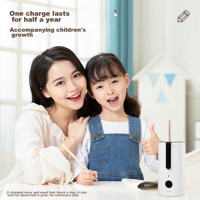 (Deli) Fully Automatic Electric Pencil Sharpener, Can Sharpen Triangular And Hexagonal Colored Pencils up to 8mm Diameter, Electric Present
