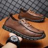 Fashion Business Formal Shoes Cow Leather Casual Shoes Winter Men Loafers Slip On Outdoor Tooling Shoes