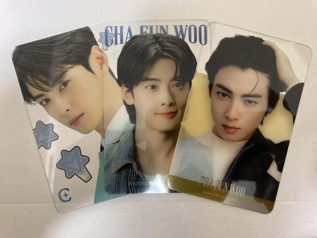 CHA EUN WOO Clear Photocard Set of 25 (BYJ, Transparent Trading Cards for Collection/Gift)