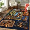 German Shepherd Portraits Pattern Rug Floor Mat for Living Room or Bedroom Soft and Comfortable Carpet a Gift for Birthday and Holiday.