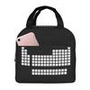 Elements Periodic Table Science Chemistry Chemical Insulated Lunch Bag for Women Kids Portable Food Boxes Thermal Lunch Box Tote