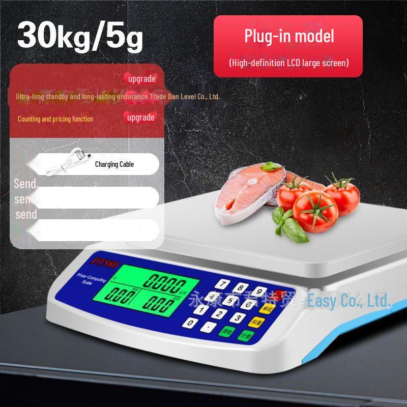 DT580 Electronic Kitchen Scale, 30kg Capacity for Baking, Food, Fruit, and Vegetables