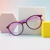 4PCS Round Non-Prescription Reading Glasses - Cute Full Rim PC Frame with Clear Polycarbonate Lenses