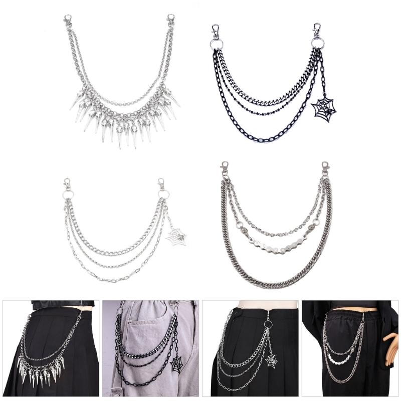 Hosenkette Punk Jeans Geldbörsenkette Schmuck Unisex Hosen Verzierungen Ästhetische Halloween Kette für den täglichen Gebrauch und Partys
