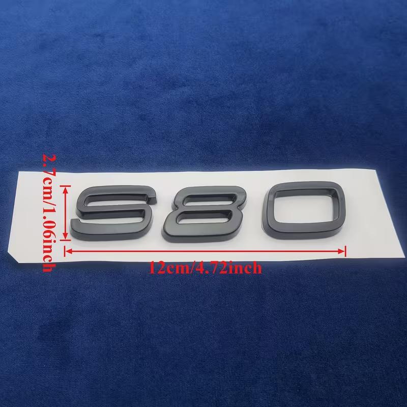 1pc 3D Chrome ABS S40/S60/S80/S90 Car Rear Trunk Emblem Badge Sticker