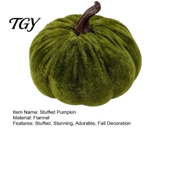Halloween Table Centerpieces Small Artificial Velvet Pumpkin Decoration, Fall Thanksgiving Soft Stuffed Photography Props for Autumn Ornament, Harvest