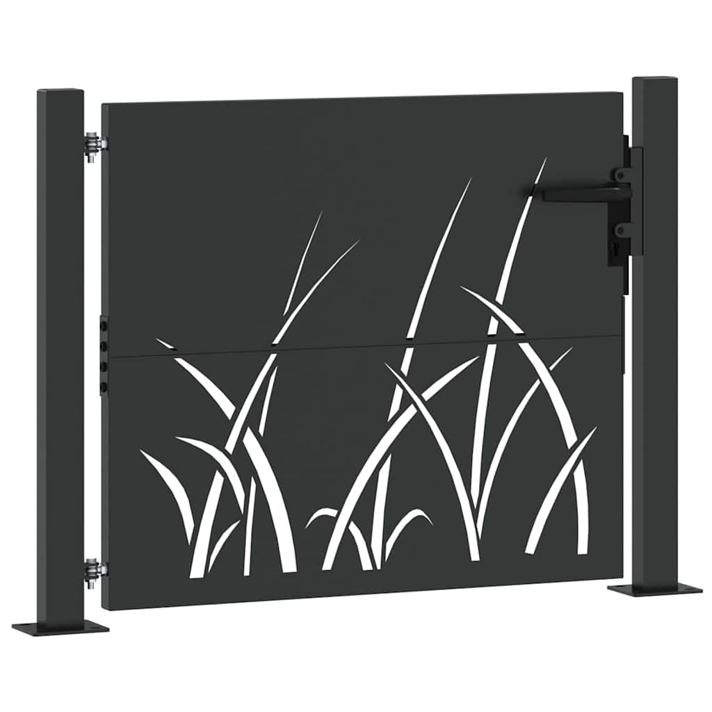 Garden Gate Black 110 X 105 Cm Powder Coated Steel