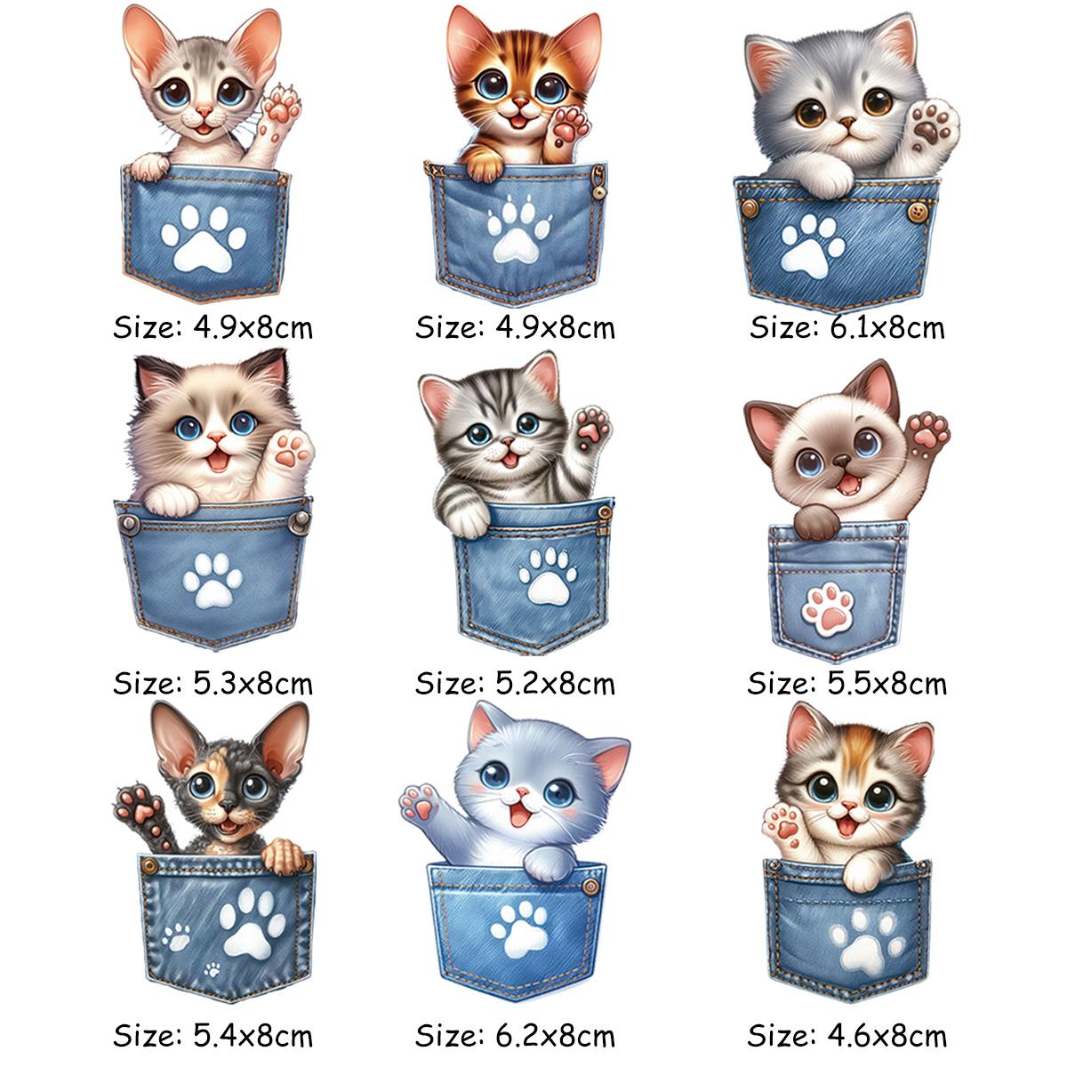 

Пользовательские патчи с животными, 9 шт., карманные наклейки с животными, термонакладки, новые моющиеся аксессуары для одежды «сделай сам», теплопередача