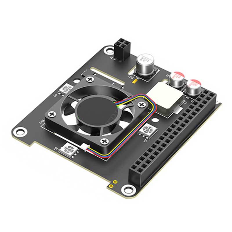 Raspberry Pi 5 PoE Ethernet Power Supply Module with RGB Fan - 802.3af/at