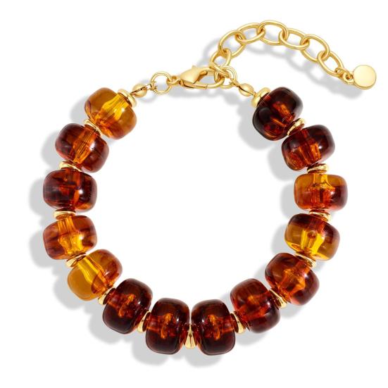 Boho Beaded Bracelets Colorful Acrylic Beads Bracelets Adjustable Length Lightweight Bracelets Lightweight Jewelry for Women Girls Daily Wear