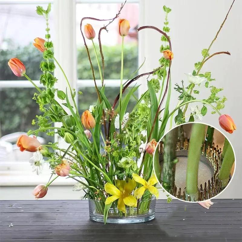 70/120/150/200mm Edelstahl Kupfer Rund Kenzan Ring Japanische Blumenarrangement Basis Ikebana Floristenwerkzeug