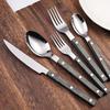 Acrylic Stainless Steel Knife and Fork Set 304 Clip Handle Steak Knife and Fork Spoon Coffee Dessert Spoon Fork  Cutlery Set