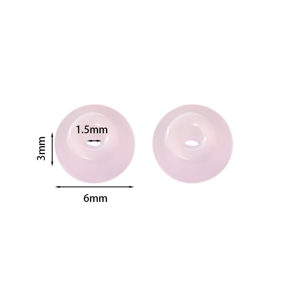 50pcs Glass Imitation Jade Beads Flat Round Spacer Beads Assortments for DIY Necklaces Bracelets Jewelry Making Accessories