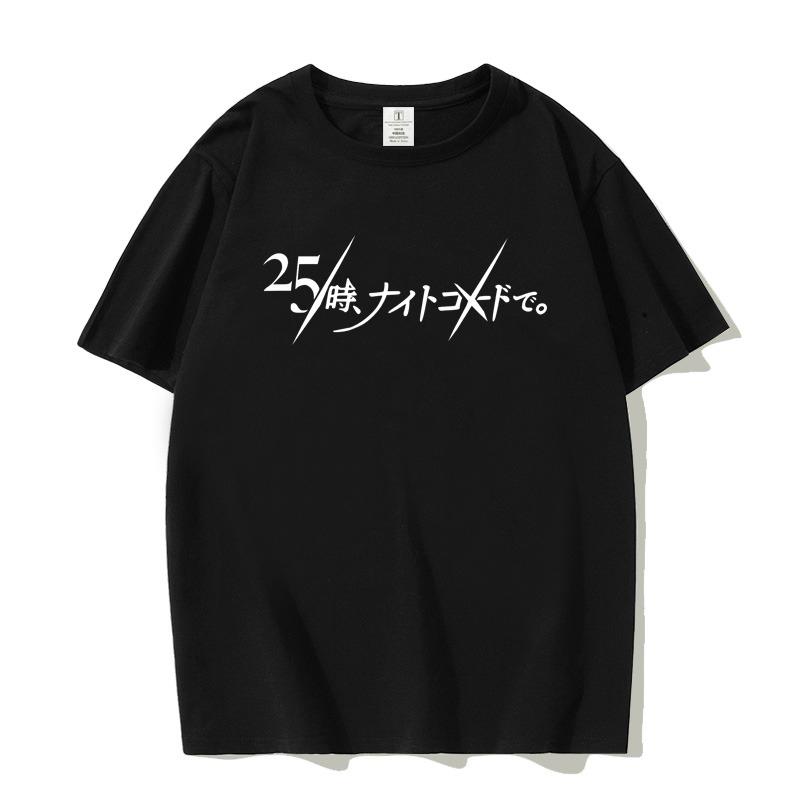 Project Sekai Nightcord 25ji Bedrucktes T-Shirt Herren Damen Unisex Sommer Kurzärmelig Streetwear T-Shirts L