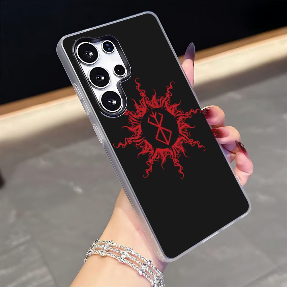 

Berserk Comics Phone Case for Samsung S26 S25 S24 S23 S22 S21 FE Plus Ultra Black 2-in-1 Jelly silicone case Galaxy S21+ 5G