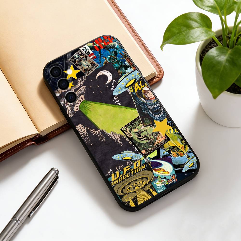 

Инопланетянин. Чехол для телефона Samsung Galaxy A73, A72, A71, A70, A53, A52, A51, Другие Мягкий черный чехол Samsung a32 4g