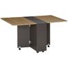 Folding Chipboard Dining Table with 2 Drawers. 1 Cabinet. Max. 6 People. 140x76x76cm