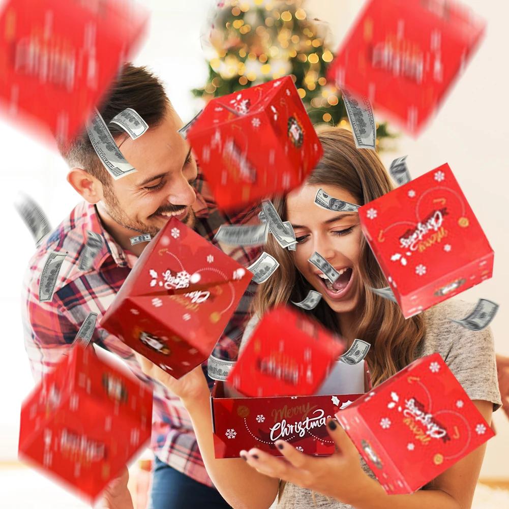 Pop Up Money Box for Cash Gift DIY Folding Paper Box Money Pop Up Surprise Bounce Box Explosions Envelope Surprise Gift Box