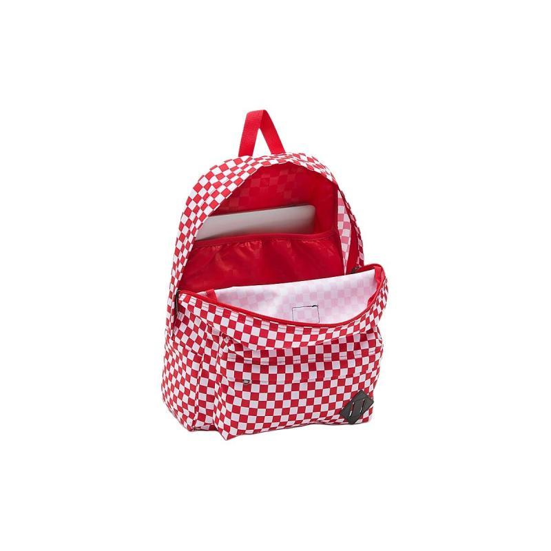 Vans Polyester Backpack Regular Unisex Red White Vans VN0A3I6RRND