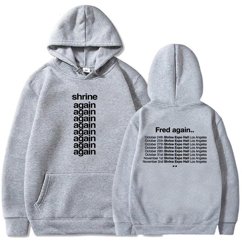 Shrine Fred Again Ti Dager Hettegensere Menn Kvinner Hettegensere Grafiske Klær Tung Mental Mote Stil Genser