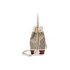 Gucci Ophidia Logo Stripe Drawstring Canvas And Leather Bucket Bag Women bags Ebony White 550621-96I3B-9794