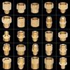 Brass Hose Barb Connector Male to Female Adapter Durable Pipe Fitting for Water Gas Air Tubing Applications