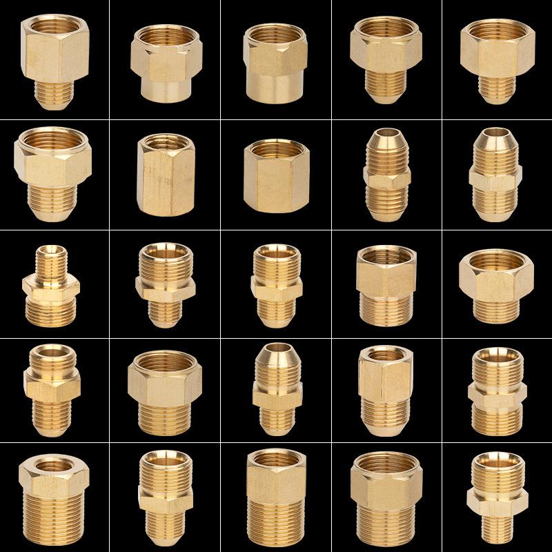 Brass Hose Barb Connector Male to Female Adapter Durable Pipe Fitting for Water Gas Air Tubing Applications