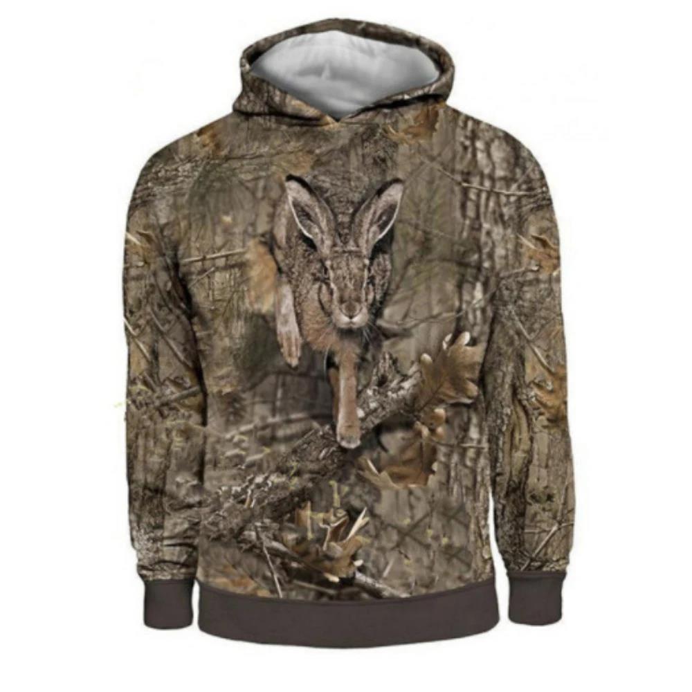 Men and Women Outdoor Fishing Camping Hunting Clothing Spring Autumn Maple Leaf Camouflage 3D Hoodie Fashion Hooded Jacket