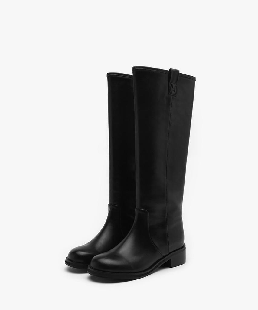 Sappun Dense Round Long Boots (4Cm)