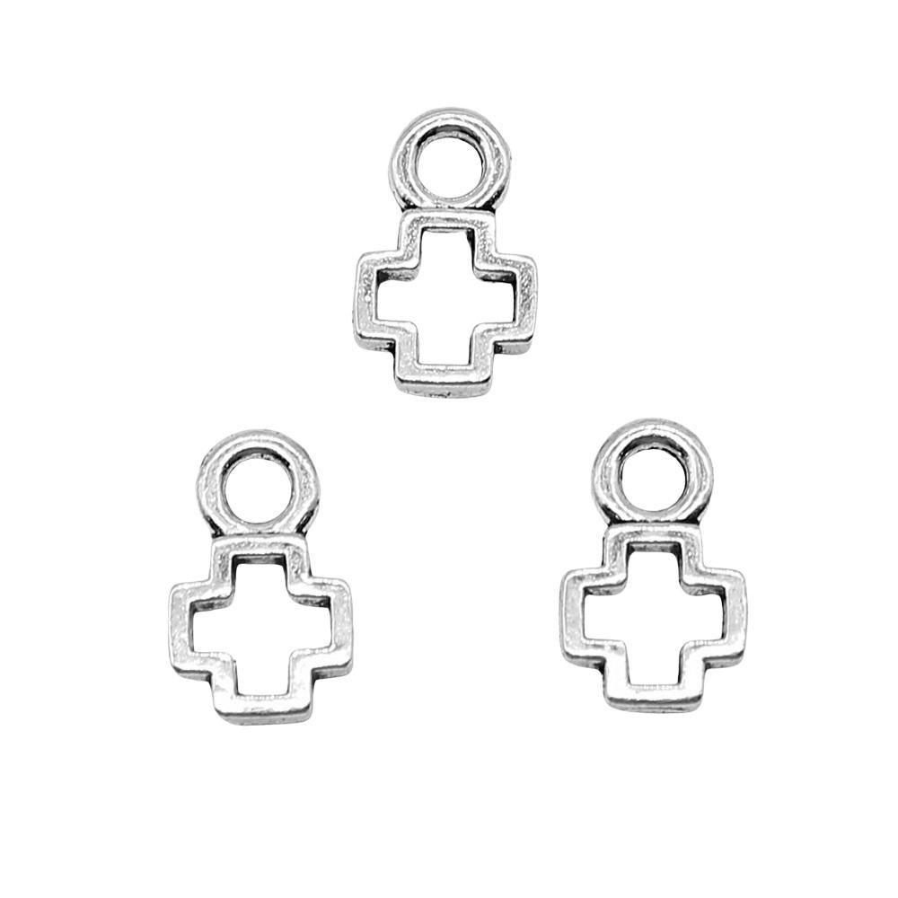 Vintage Cross Charms Multi Color Alloy Pendants For Religious Christian Jewelry
