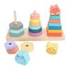 Wooden Sorting Stacking Toy Animal Shape Early Educational Color Shape Sorting Toys Game
