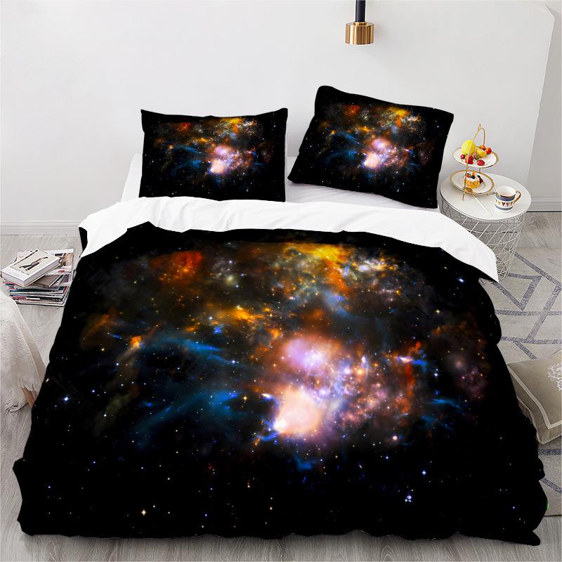 Star Series 3D Digital Printing Three-Piece Bedding Kit Sheet Quilt Cover