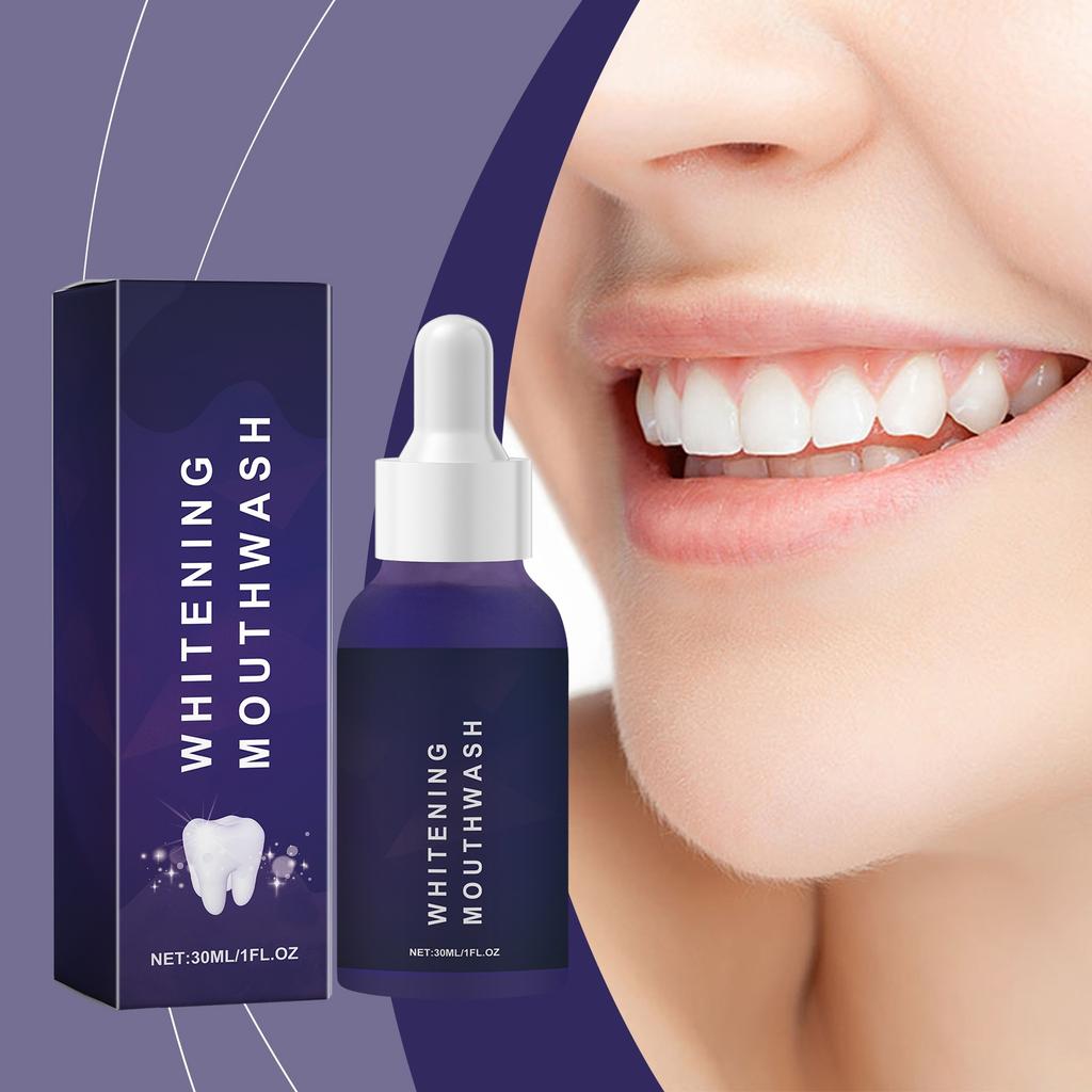Purple Teeth Whitening Mouthwash Gentle Ingredients  Teeth, Clean Stains And Remove Odors(30ml)