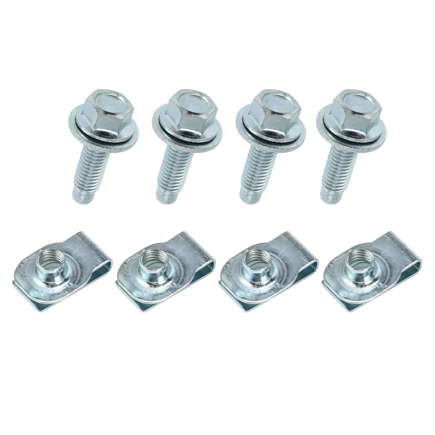 

Front Bumper Outer Bracket Bolt U-nut Set Compatible with Ford F250 F350 F450 F550 Super Duty 2011-2016 Replace 11516845