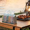 2D Flat,1pc European City Illustration- Canal Houses Row, Rectangular Tissue Box, Kitchen Table Layout, Convenient and Easy To Clean, a Daily Desktop 