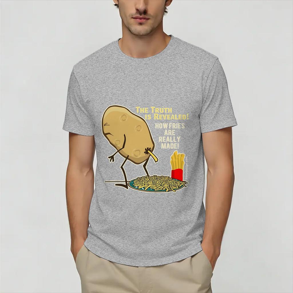 Funny Potato Farting Frenc Unisexs T Shirt Funny Tees Short Sleeve Crew Neck TShirts 100 Cotton 6XL Clothing