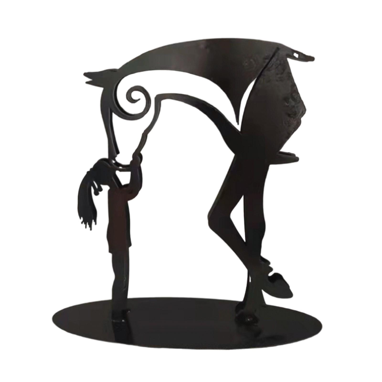 

Скульптура «Поцелуй лошади» Современная статуя в деревенском стиле из металла Искусство для мужчин Подарок Лошадь Декор