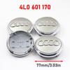 For Audi  A84Pcs 60mm 61mm 68mm 69mm 77mm Car For Audi A5 A4 A6 A6L A8 Q7 A4L A3 Q5L A1 A3 C5 A6 Q7 Emblem Wheels Hub Cap Set Rim Dust Cover
