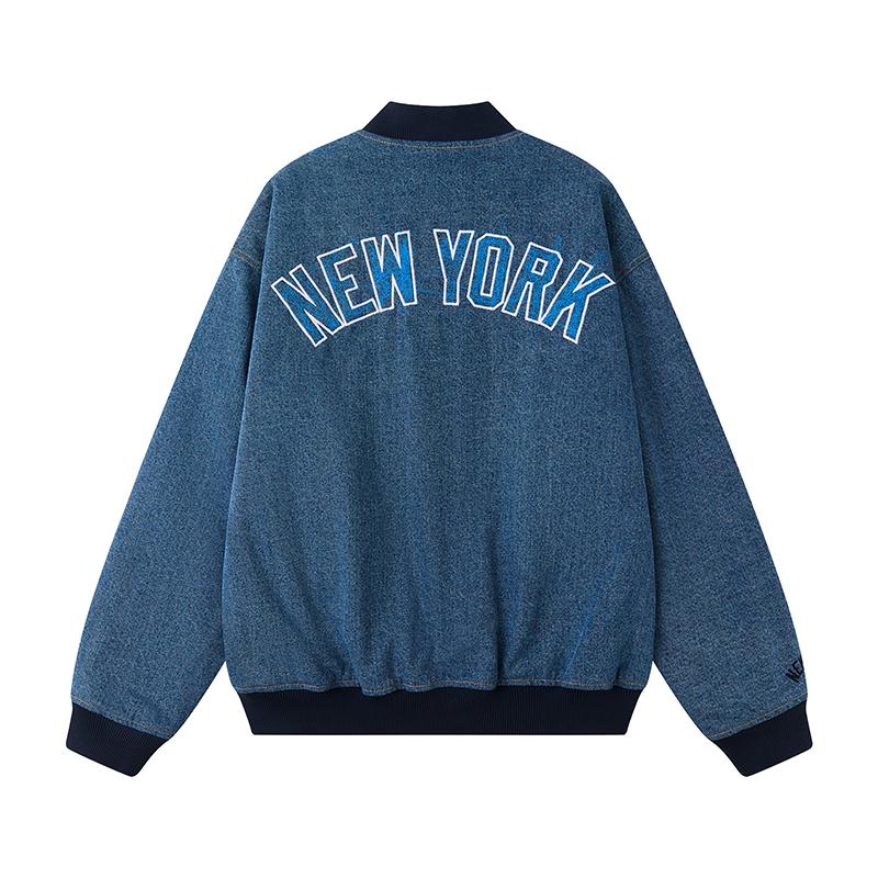 New Era MLB FW25 Rebellious Academy Series New York Yankees American Style Pure Cotton Denim Jacket Unisex Jacket 14726550