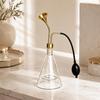 Glas-Duftprobe-Fläschchen mit handbetriebenem Balg und klarem konischem Körper für die Bewertung von Kaffee, Tee und Parfüm