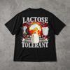Lactose-intolerant T-shirt, Grappig Zuivel Humor Grafisch T-shirt, Sarcastisch Voedsel Meme Unisex Shirt