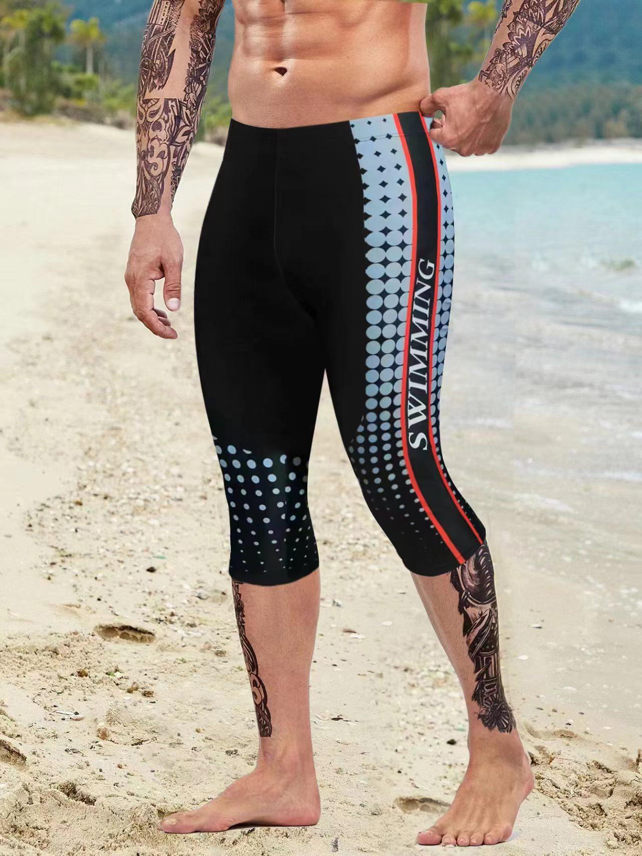 

2024 Мужские многофункциональные спортивные шорты с высокой посадкой для плавания, бега и пляжа. XXL